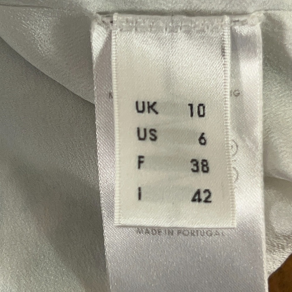 Victoria Beckham White Mini Dress with Blue and Green Floral Motif - Picture 4 of 12